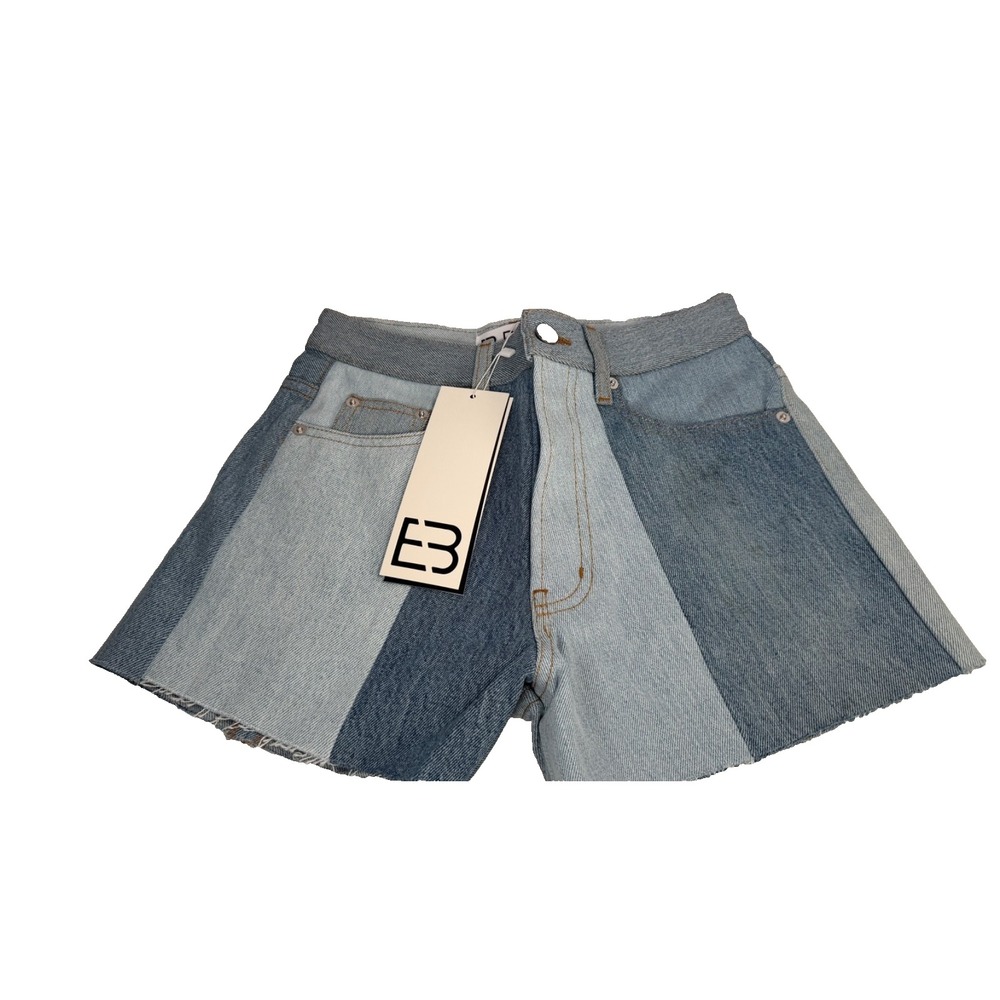 EB Denim Cut Off Shorts Size 25 NWT hippie patchwork boho